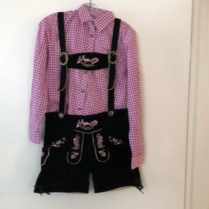Traditional German Lederhosen Women’s with Shirt included